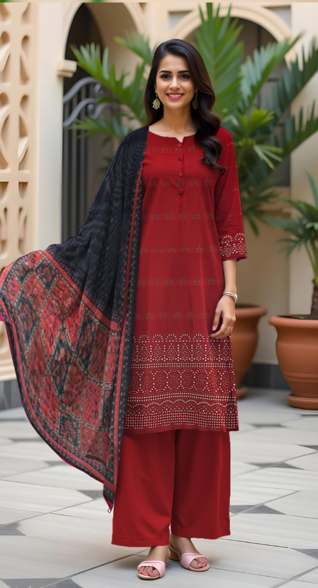 3 PIECE FESTIVE EMBROIDERED COLLECTION